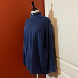 Ibex Men’s Woolies 250 Quarter Zip Deep Blue Base Layer Hiking Long Sleeve Shirt